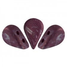 Les perles par Puca® Amos beads Opaque coral red nebula mat 93200/85001